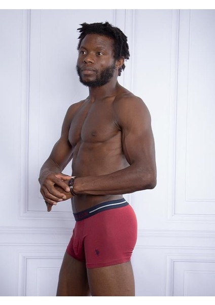 Us Polo Assn Us Polo Assn Erkek Bordo - Lacivert - Gri Melanj 3 Lü Boxer 80328 Bordo-Lacivert-Gri
