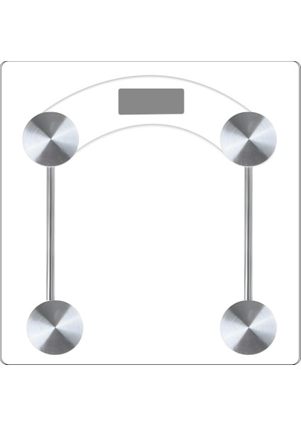 Damascus Pil Hediyeli Dijital Cam Baskül Tartı 180 Kg Lcd Ekranlı Beyaz
