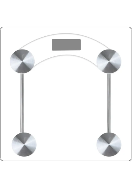 Damascus Pil Hediyeli Dijital Cam Baskül Tartı 180 Kg Lcd Ekranlı Beyaz