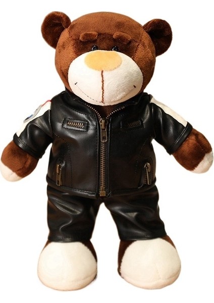 Klasik Motosiklet Ayı Peluş Bebek Teddy Bear Peluş Oyuncak (Yurt Dışından)