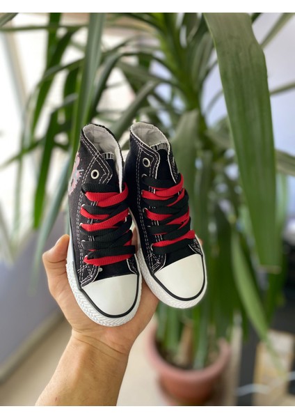 Deadpol Baskılı Siyah Uzun Keten Günlük Sneaker Spor Ayakkabı fiyatları