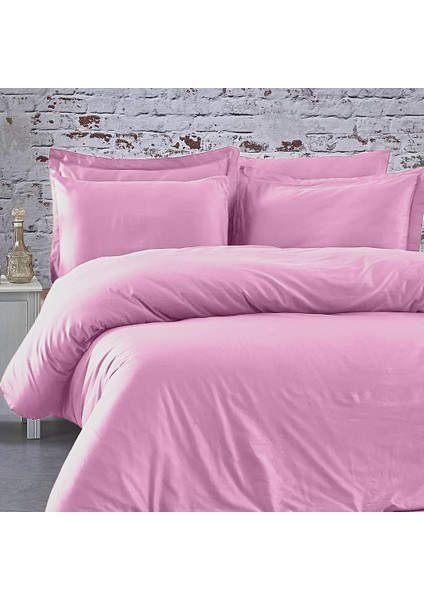 %100 Pamuk 62 Tel (155 TC) Çift Kişilik Nevresim Takımı 150x200cm +30cm Lastikli Çarşaflı (4 Yastık)