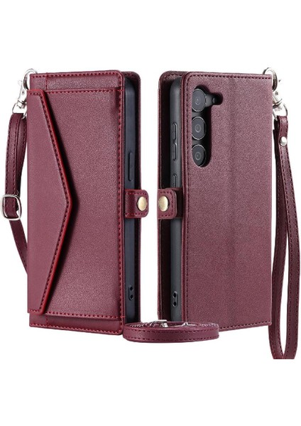 Samsung Galaxy S22 Artı Kart Tutucu Fermuar Faturaları Için Cüzdan Crossbody Durumda (Yurt Dışından)