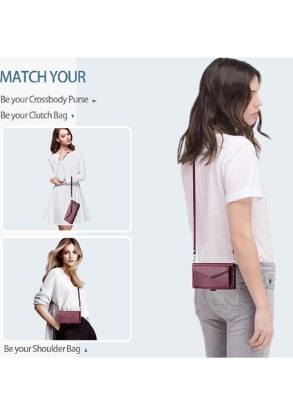 Samsung Galaxy S22 Artı Kart Tutucu Fermuar Faturaları Için Cüzdan Crossbody Durumda (Yurt Dışından)