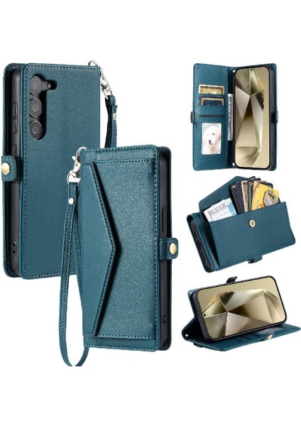 Samsung Galaxy S22 Fermuar Faturaları Yuvası Cüzdan Durumda Cüzdan Crossbody Durumda (Yurt Dışından)