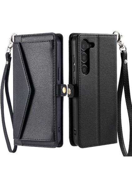 Samsung Galaxy S22 Fermuar Faturaları Yuvası Cüzdan Durumda Cüzdan Crossbody Durumda (Yurt Dışından)