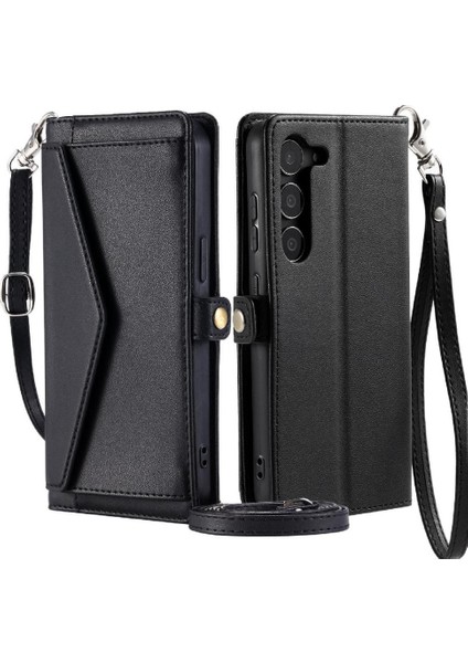 Samsung Galaxy S22 Fermuar Faturaları Yuvası Cüzdan Durumda Cüzdan Crossbody Durumda (Yurt Dışından)