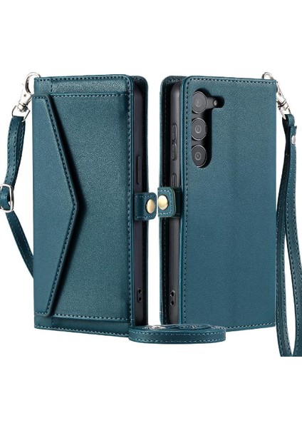Samsung Galaxy S23 Için Cüzdan Crossbody Durumda Kart Tutucu Fermuar Faturaları Yuvası (Yurt Dışından)