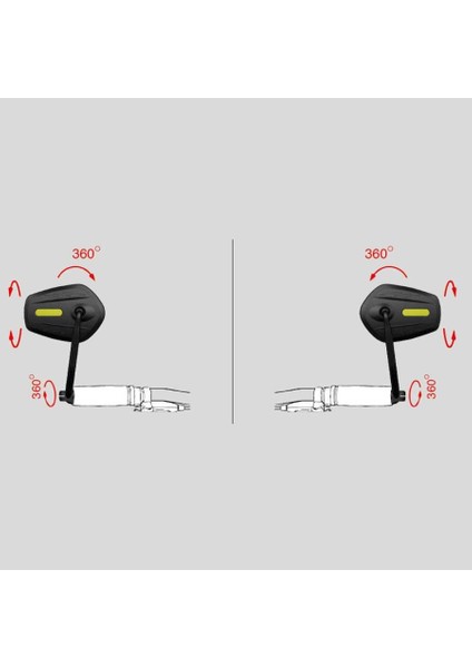 Flank 104 Universal Gidon Ucu Bağlantılı Bisiklet/e-Bike/e-Scooter/atv/motosiklet Aynas modelleri