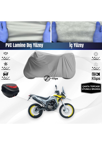 Ultra Shop Voge 300 Rally Motosiklet Brandası Çanta Topcase Uyumlu Motor Brandası