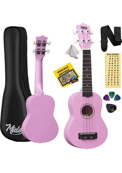 UKX-901PU Lila Soprano Ukulele (Askı Çanta Metod Pena)