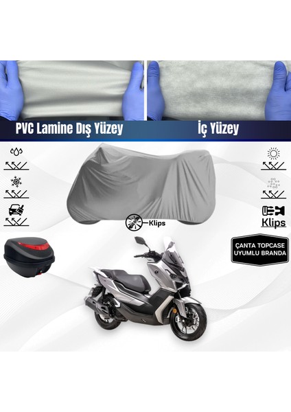 Ultra Shop Voge Sr1 Motosiklet Brandası Çanta Topcase Uyumlu Motor Brandası