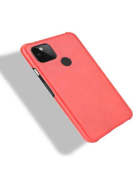 Google Piksel 5 Lychee Desen Retro Koruyucu Kapak Için Retro Kılıf Anti (Yurt Dışından)
