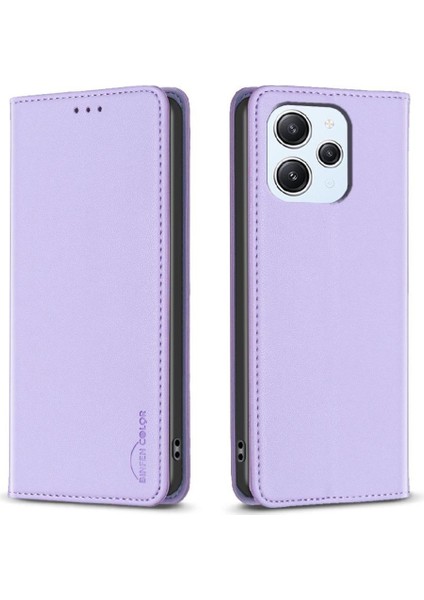 Xiaomi Redmi Için Flip Case 12 4g Manyetik Cüzdan Pu Deri Çok Renkli (Yurt Dışından)