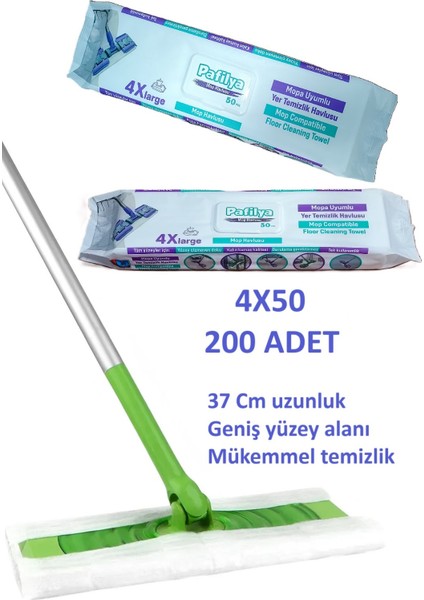 Yüzey Temizleyici Mob Havlusu 4 Paket 200 Yaprak (4X50)