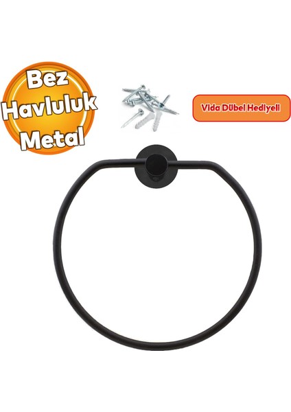 Metal Sağlam Aparat Vidalı Lavabo Banyo Wc Bez Havlu Çatal Askı Siyah Tuvalet Kağıtlık 3'lü Set fırsatları