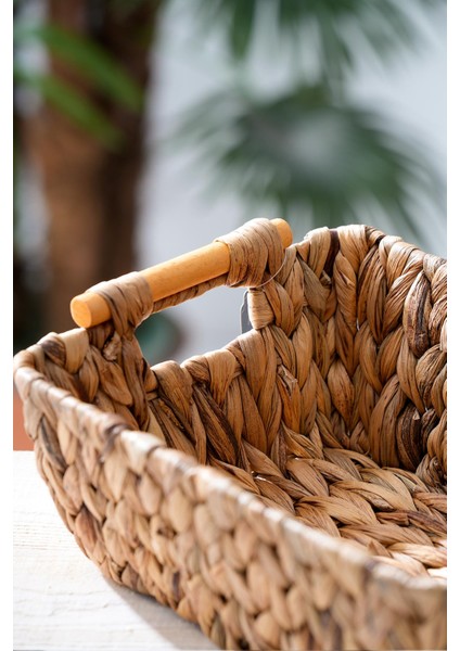 Wicker Hasır Ekmek Sepeti - 30 cm