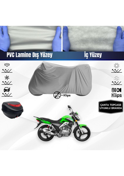 Ultra Shop Yukı TN150-3A Driver Motosiklet Brandası Çanta Topcase Uyumlu Motor Brandası