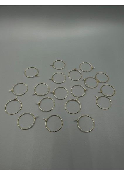 25 mm Gold Renk Halka Kararma Yapmaz Küpe Takı Malzemesi 50 Adet