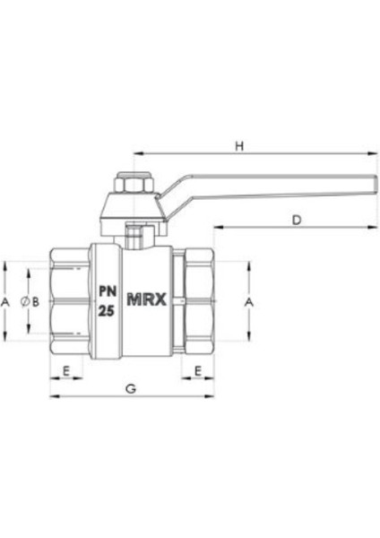 Küresel Vana Pirinç - 1½'' -DN40
