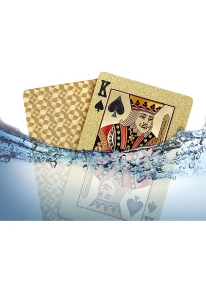 Tekno Trust Iskambil Kağıdı Altın Renk Plastik Parlak Su Geçirmez Poker Parti Oyun Kartı fiyatları