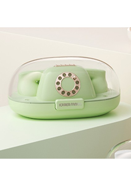 Icarer Ailesi Retro Telefon Şekli Kablosuz Kulaklık Bluetooth 5.3 Kulaklık - Yeşil (Yurt Dışından)