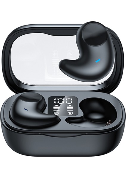 SM01 Tws Dijital Ekran Bluetooth Kulaklık Mini Uyku Kulaklıkları Kablosuz Müzik Kulaklığı - Siyah (Yurt Dışından)