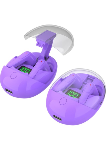 Pro One Bluetooth Kulaklık Kablosuz Kulaklık Dokunmatik Kontrollü Kulaklık - Mor (Yurt Dışından)