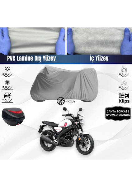 Ultra Shop Yamaha Xsr 125 Uyumlu Motosiklet Brandası Çanta Topcase Uyumlu Motor Brandası