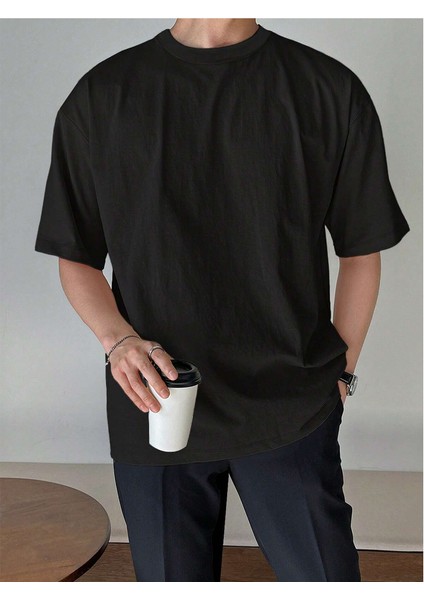 Erkek Bisiklet Yaka %100 Pamuk T-Shirt