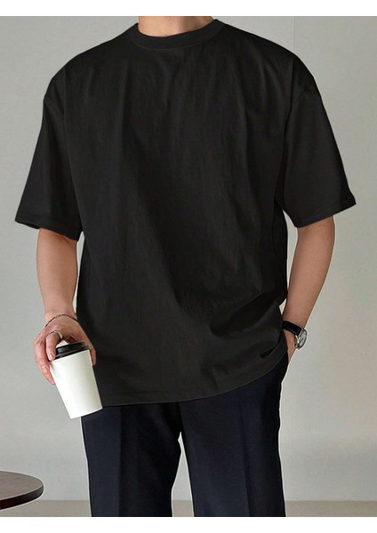 Erkek Bisiklet Yaka %100 Pamuk T-Shirt