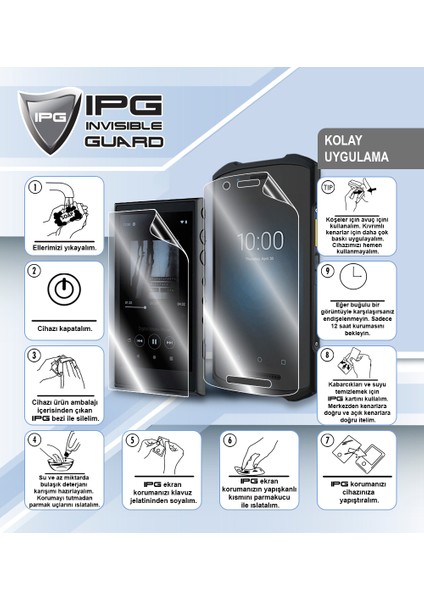 Garmin Edge 1050 ile Uyumlu Ipg Hydrogel Ekran Koruyucu (2 Adet)