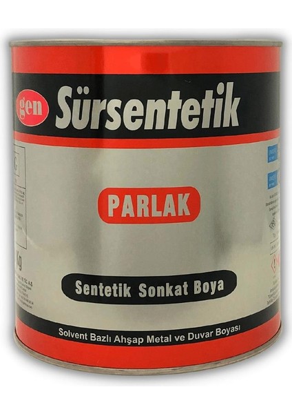 Sür Sentetik Parlak Yağlı Boya - 3 kg Açık Kahve