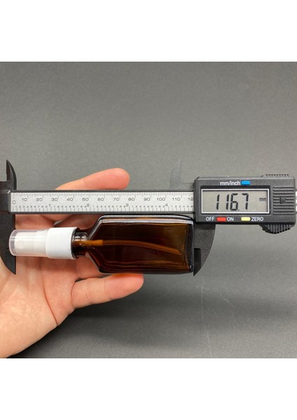 30 ml Yassı Amber Cam Şişe Beyaz Spreyli , 30CC Yassı Amber Spreyli Boş Şişe x 6 Adet