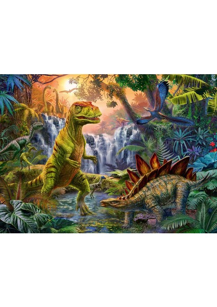 Puzzle, Dinosaur Oasis, 100 Parça