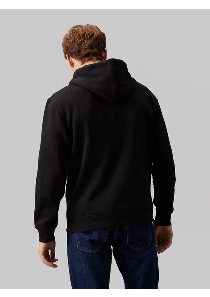 Erkek Logo Tape Hoodıe Sweatshirt-Siyah fiyatları
