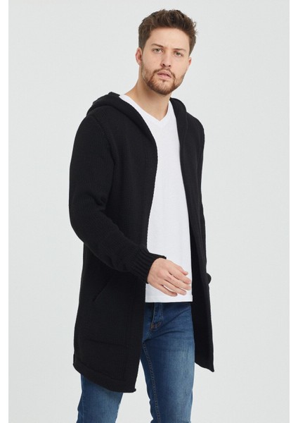 Erkek Siyah Desenli Triko Hırka- HRK8085R03S modelleri