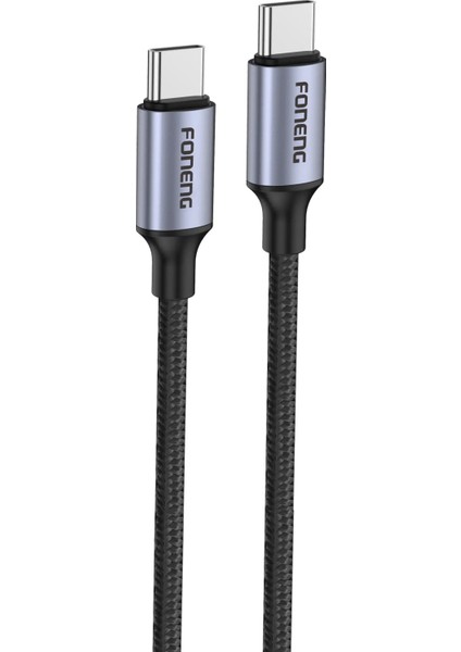 Metal Başlık Örgülü Kablo Type-C Type-C X95 1.2m Metal Head Braıded Cable (60W / PD20W)