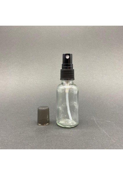 30 ml Şeffaf Cam Şişe Siyah Spreyli , 30CC Şeffaf Spreyli Boş Şişe x 6 Adet fiyatları