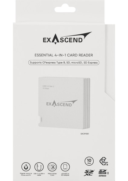 Essential 4-In-1 Card Reader ( Type B, Sd, Micro Sd,sd Express )