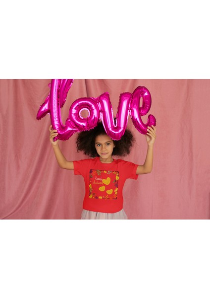 Kız Çocuk Pamuk Romantic Baskılı Kısa Kol Tshirt fiyatları