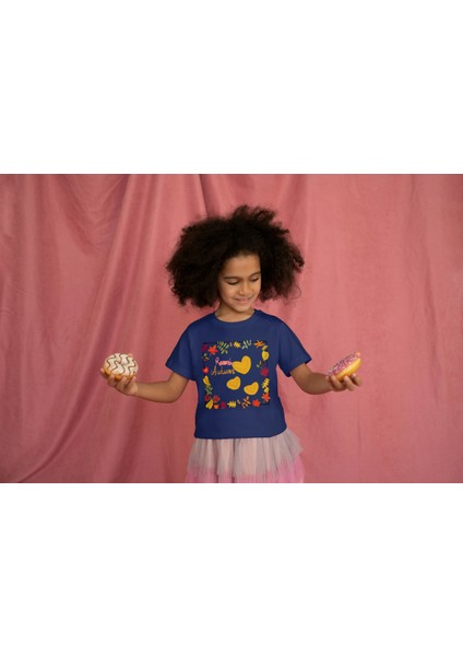 Kız Çocuk Pamuk Romantic Baskılı Kısa Kol Tshirt