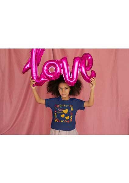 Kız Çocuk Pamuk Romantic Baskılı Kısa Kol Tshirt fiyatları