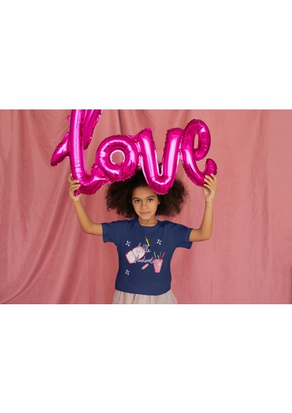 Kız Çocuk Pamuk Student Baskılı Kısa Kol Tshirt fiyatları