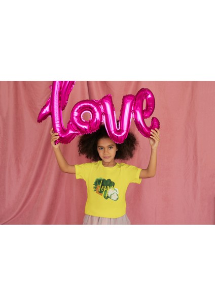 Kız Çocuk Pamuk Veggie Baskılı Kısa Kol Tshirt fiyatları