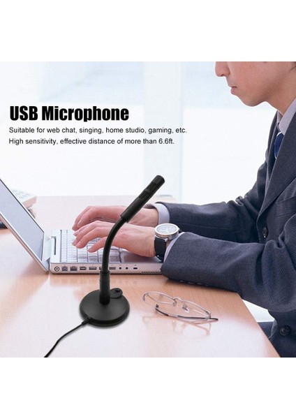 Coverzone Mini USB Kondenser Mikrofon, Ayarlanabilir Masaüstü Mikrofon, Tak ve Çalıştır, Yüksek Hassasiyet, Ağlar Için Gürültüyü Ortadan Kaldırın Sohbet Şarkı Söyleme Oyun Ev Stüdyosu - M309