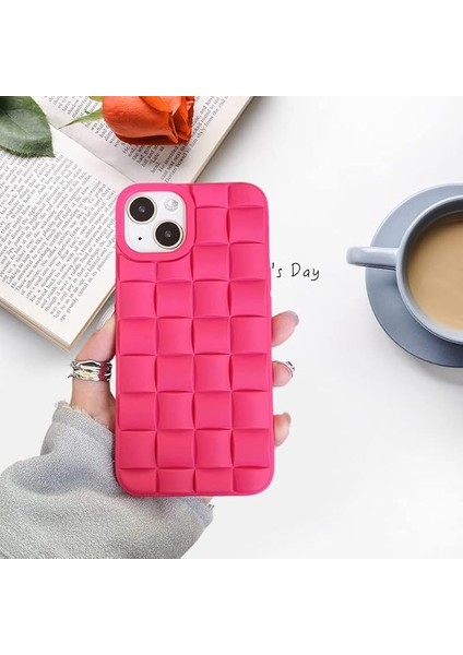 Apple iPhone 14 Pro Max Kılıf Parlak Esnek Kabartmalı Çıkıntılı Küp Dilimli Dom Dom Kapak