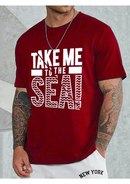 Unisex Take Me Baskılı Bisiklet Yaka T-Shirt fiyatları