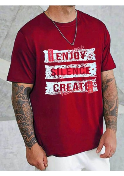 Enjoy Baskılı Bisiklet Yaka Tshirt fiyatları