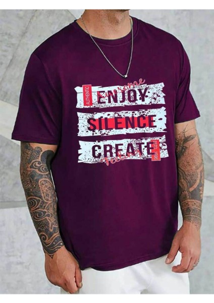 Enjoy Baskılı Unisex Bisiklet Yaka T-Shirt fiyatları